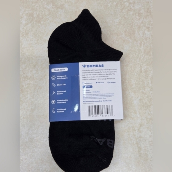 Bombas Ankle Socks Small 6 Pair Womens Honeycomb Black/Grey BNWT - Picture 11 of 14